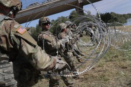 Soldados americanos en la frontera sur