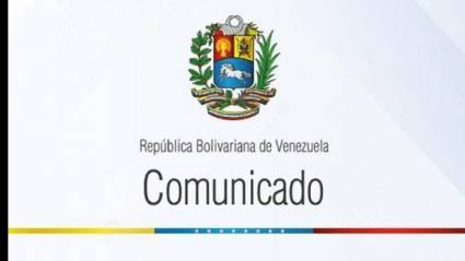 Comunicado Cancillería venezolana
