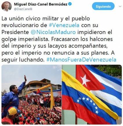 La unión cívico militar y el pueblo revolucionario impidieron el golpe imperialista en Venezuela