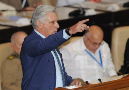 Cuban President Miguel Diaz-Canel