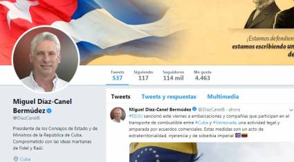 Cuenta oficial en Twitter de Miguel Díaz-Canel Bermúdez