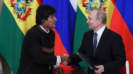 Evo Morales en Moscú
