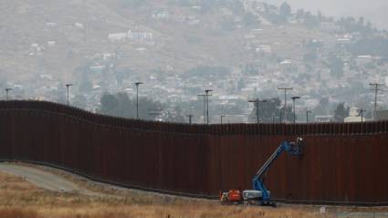 La construcción del muro fronterizo