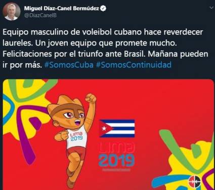 Presidente de Cuba felicita a voleibol nacional