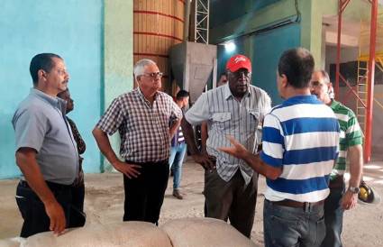 El Primer Vicepresidente cubano visitó la planta de secado y beneficio de granos La Victoria