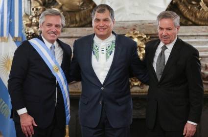 Alberto Fernández con Rafael Correa
