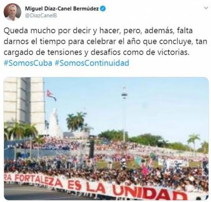 Tuit de Miguel Díaz-Canel