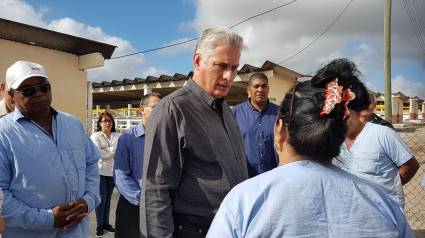 La visita inició por el municipio Majibacoa, en el centro integral porcino «El Bleo»