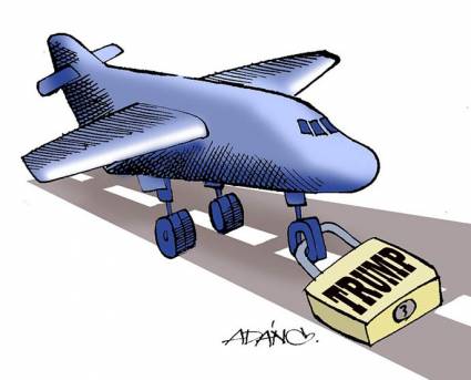 Trump los aviones caídos