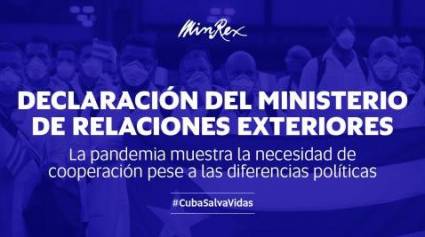 Declaración del Ministerio de Relaciones Exteriores