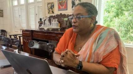 Primera ministra de Barbados, Mia Mottley