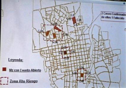 Mapa urbano de las demarcaciones de alto riesgo en Isla de la Juventud por la COVID-19