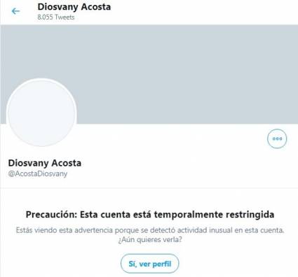 Cuenta bloqueada en Twitter