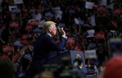 Donald Trump, en un acto de campaña en Tulsa, Oklahoma