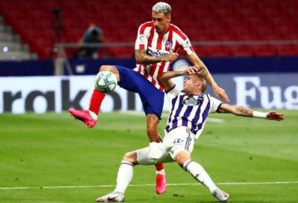 Partido entre el Atlético Madrid y el Real Valladolid este sábado