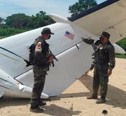 Aeronave con matricula estadounidense.