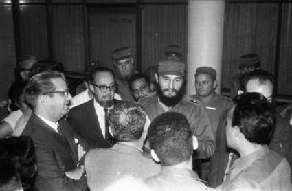 Fidel y los integrantes del Secretariado del Comité Central del Partido