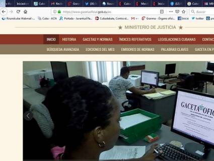 En el sitio web de la Gaceta Oficial de la República