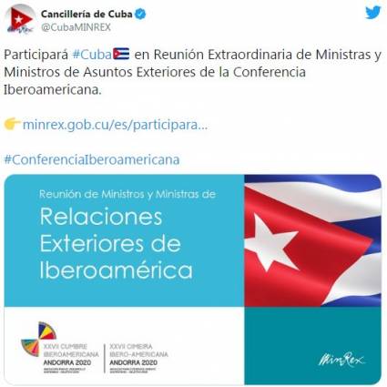 Cuenta en Twitter de la cancillería cubana, Cubaminrex
