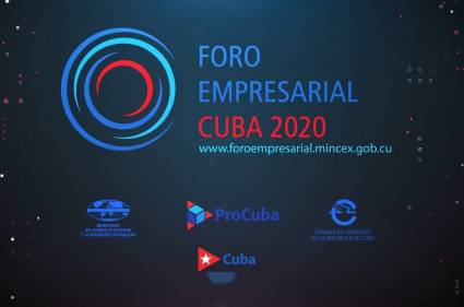 gráfica Foro Empresarial Cuba 2020.