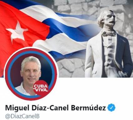 Cuenta en twitter del presidente de Cuba