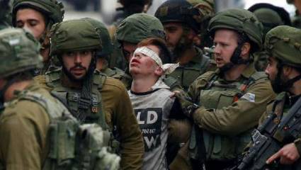 Arresto de menores palestinos por el ejército de Israel