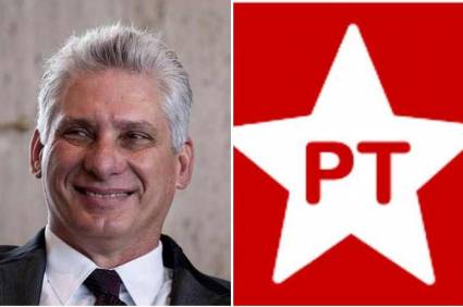 Felicita Díaz-Canel al Partido de los Trabajadores.