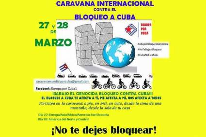 Convocan a caravana internacional contra el bloqueo