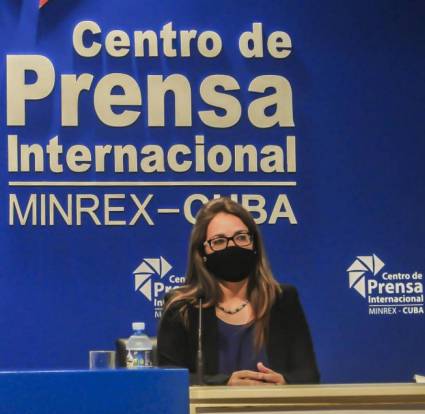 La directora de Comunicación e imagen del Minrex, Yaira Jiménez Roig