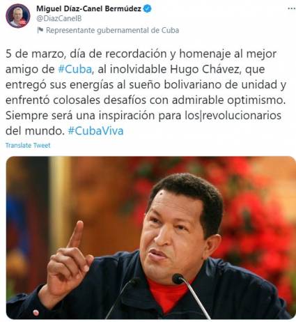 Cuenta oficial en Twitter del Presidente de Cuba