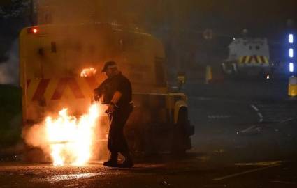 Manifestaciones violentas en Dublín