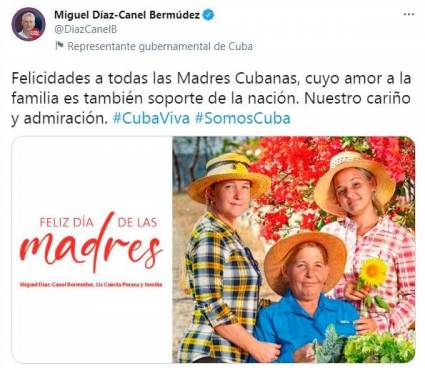 Felicita Presidente de Cuba a madres en su día