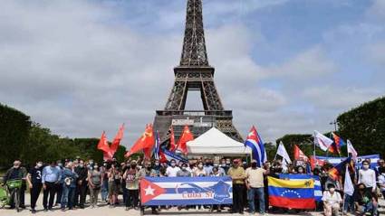 Movilización en Francia contra el bloqueo de EE.UU. a Cuba