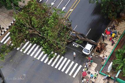 Ráfagas de viento en La Habana