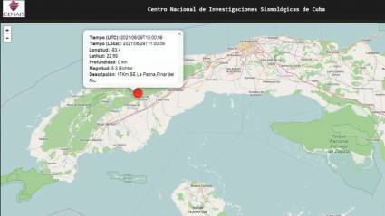 Sismo perceptible en occidente cubano