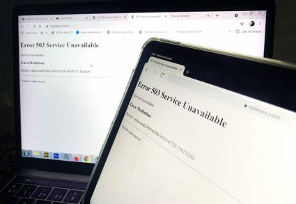 Varias páginas estuvieron sin servicio este martes