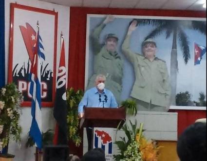 El Primer Secretario y Presidente de la República, Miguel Díaz-Canel Bermúdez