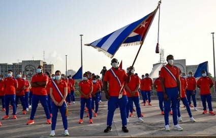 La delegación cubana