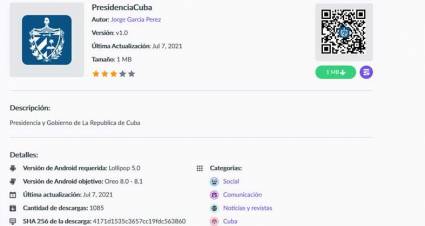 App Presidencia Cuba