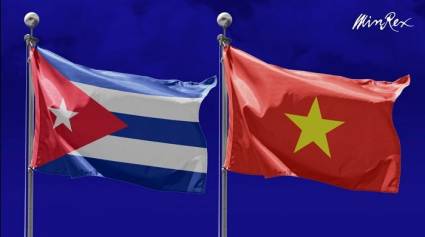 Banderas de Cuba y Vietnam