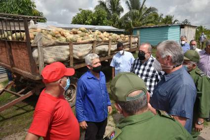 Díaz-Canel visitó el polo productivo Hermanos Barcón