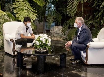 Miguel Díaz-Canel y el Evo Morales Ayma