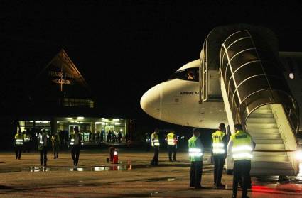 Reapertura después de unos ocho meses de interrupción de las operaciones comerciales del aeropuerto internacional Frank País