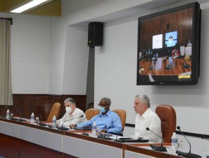 Encuentro de Miguel Díaz-Canel con representantes del sistema empresarial estatal
