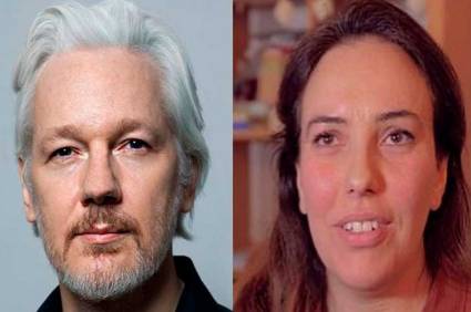 Julian Assange y su novia Stella Moris