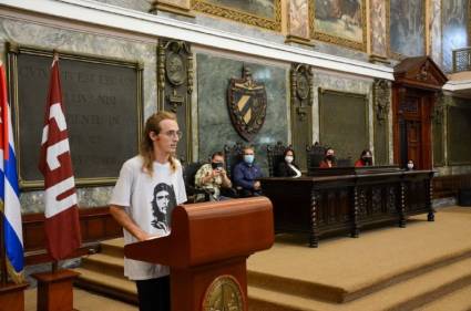 José Julián Díaz Pérez, presidente de la FEU de la Universidad de La Habana