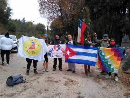 Hacia Roma caminata contra el bloqueo