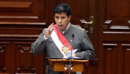 El presidente de Perú, Pedro Castillo