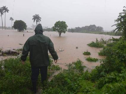 Inundaciones en Pinar del Río por fuertes lluvias.