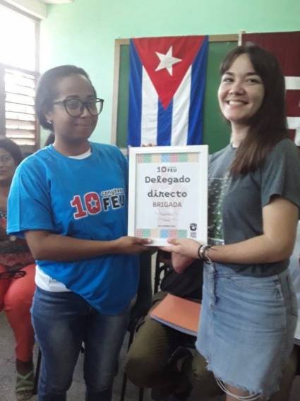 La estudiante de 3er. año de Periodismo de la UO, Cynthia Ibatao